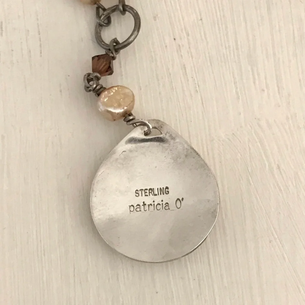 Vintage Sterling Silver Patricia O Beaded Necklace and Earrings Set - Picture 10 of 10